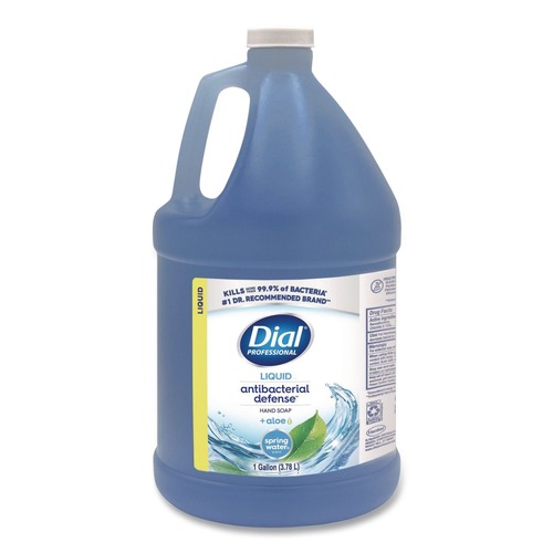 Hand Soaps | Dial Professional 17000 15926 1 Gallon Spring Water Antibacterial Liquid Hand Soap image number 0