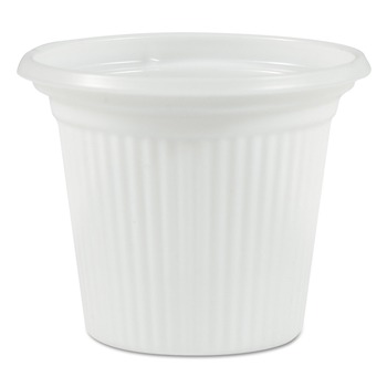 Plastifar 11014 0.75 oz. Plastic Condiment Cups - Translucent (5000/Carton)