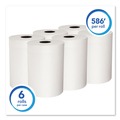 Perforated Roll & Hand Towels | Scott 12388 8 in. x 580 ft. Absorbency Pockets Slimroll Towels - White (6 Rolls/Carton) image number 1