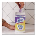 Cleaning Cloths & Wipes | LYSOL Brand 19200-81700 7 in. x 7.5 in. 1-Ply Dual Action Disinfecting Wipes - Citrus, White/Purple (6 Canisters/Carton) image number 5