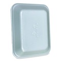 Food Containers & Lids | GEN 8PWH 10.8 in. x 8.82 in. x 1.5 in. #8P Meat Trays - White (200/Carton) image number 2