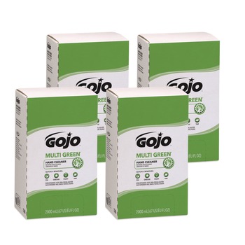 GOJO Industries 7265-04 2000 mL Multi Green Hand Cleaner Refill - Citrus Scent, Green (4/Carton)