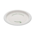 Plates | Pactiv Corp. PSP06EC EarthChoice Pressware 6 in. dia Compostable Dinnerware, Plate - White (750/Carton) image number 1