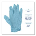 Janitorial Disposable & Single Use Gloves | Boardwalk 382SCTA 5 mil Disposable Examination Nitrile Gloves - Small, Blue (1000/Carton) image number 6