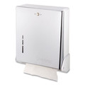 Towel Dispensers | San Jamar T1905XC 11.63 in. x 5 in. x 14.5 in. True Fold C-Fold/Multifold Paper Towel Dispenser - Chrome image number 2