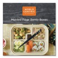 Food Containers & Lids | World Centric TRLCSBB 12.1 in. x 9.8 in. x 0.8 in. Plastic Lids for Fiber Bento Box Containers - Clear (300/Carton) image number 1