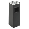 Smoking Receptacles | Safco 9696BL 3 gal. Stainless Steel Square Ash 'N' Trash Sandless Urn - Black image number 1
