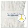 Mop Heads | Boardwalk BWK224CCT 24 oz. Cotton Premium Cut-End Wet Mop Heads - White (12/Carton) image number 8