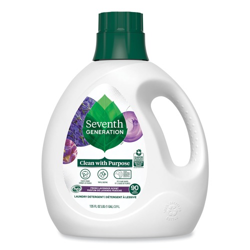Laundry Detergents | Seventh Generation 10732913450647 135 oz. Bottle Natural Liquid Laundry Detergent - Fresh Lavender (4/Carton) image number 0
