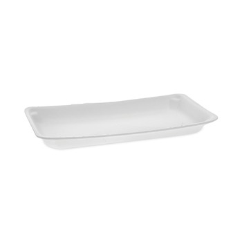 Pactiv Corp. 51P110P Supermarket 10.75 x 5.5 x 1.2 Foam Tray - White (400/Carton)