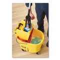 Buckets & Wringers | Rubbermaid Commercial FG758088YEL 35 qt. WaveBrake 2.0 Side-Press Plastic Bucket/Wringer Combos - Yellow image number 7