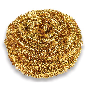 Franklin Cleaning Tech 7380550 50 g Brass Scrubber - Gold (72/Carton)