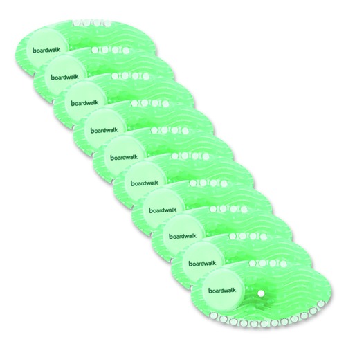 Metered Dispenser Refills | Boardwalk CURVP010I060M02AAS8100 Curve Solid Air Freshener - Cucumber Melon Fragrance, Green (10/Box) image number 0
