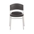Indoor Seating | Iceberg 64517 18 in. Seat Height Supports Up to 225 lbs. CafeWorks Chair - Graphite Seat/Back, Silver Base (2/Carton) image number 0
