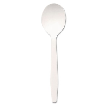 Dixie PSM21 Plastic Mediumweight Soup Spoons - White (1000/Carton)