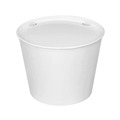 Food Containers & Lids | Karat C-FB130W_BUNDLE 8.46 in. x 6.6 in. 130 oz. Paper Food Bucket with Lid - White (150/Carton) image number 3