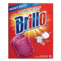 Scouring Pads & Sticks | Brillo 53335 3 in. x 3 in. Steel Wool Soap Pads - Gray/Pink (12/Carton) image number 5