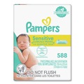 Hand Sanitizing Wipes | Pampers 80715533 1-Ply 6.7 in. x 7 in. Sensitive Baby Wipes - Unscented, White (7/Carton) image number 1