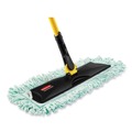 Mop Heads | Rubbermaid Commercial HYGEN FGQ46000GR00 Microfiber Cut-End 60 in. HYGEN Dust Mop Heads With Fringe - Green image number 2