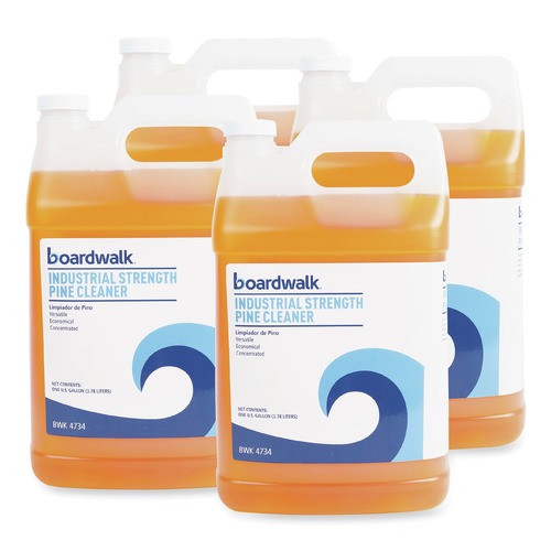 All Purpose Cleaners & Degreasers | Boardwalk 597500-41ESSN 1 Gallon Industrial Strength Cleaner - Pine Scent (4/Carton) image number 0