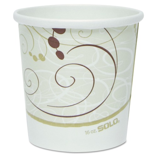 Food Containers & Lids | SOLO H4165-J8000 16 oz. Flexstyle Double Poly Paper Containers - Symphony Design (500/Carton) image number 0