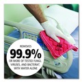 Cleaning Cloths & Wipes | Rubbermaid Commercial FGQ62000RD00 HYGEN Microfiber 16 in. x 16 in. Cleaning Cloths - Red (12/Carton) image number 6