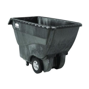 Rubbermaid Commercial FG101300BLA 151 Gallon 1000 lbs. Capacity Plastic Structural Foam Tilt Truck - Black