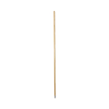 Boardwalk BWK834 1.13 in. Diameter x 60 in. Lacquered Wood Lie-Flat Screw-In Mop Handle - Natural