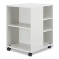 Carts | Durable 311302 20.79 in. x 23.31 in. x 29.45 in. 6 Shelves Wood Flexible Multi-Functional Cart for Office Storage - White image number 0