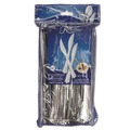 Disposable Knives | WNA WNA REF320KN Reflections Heavyweight Plastic Utensils Knife - Silver (320/Carton) image number 1