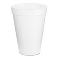 Cups | Dart 12J12 12 oz. Foam Drink Cups - White (25/Pack) image number 1