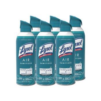 LYSOL Brand 19200-99350 10 oz Aerosol Air Sanitizer Spray - Simple Fresh (6/Carton)