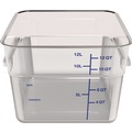 Food Storage Containers & Lids | Carlisle 1195407 11.13 in. x 11.13 in. x 8.25 in. 12 qt. Squares Polycarbonate Food Storage Container - Clear image number 1