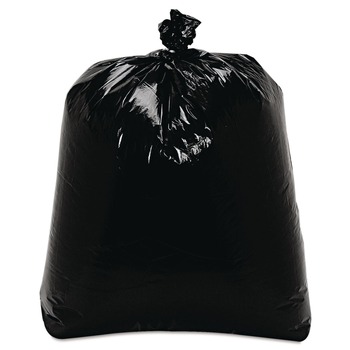 LOW DENSITY TRASH BAGS | Trinity Plastics 100406 24 in. x 32 in. 16-Gallon 0.7 millimeter Flat Pack Low-Density Can Liners - Black (500/Carton)