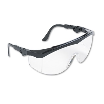 SAFETY GLASSES | MCR Safety TK110 Tomahawk Wraparound Safety Glasses with Black Nylon Frame - Clear (12/Box)