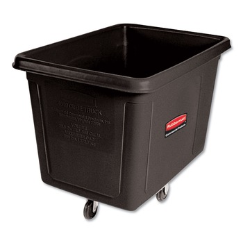 UTILITY AND CUBE TRUCKS | Rubbermaid Commercial FG461900BLA 149 gal 600 lb Capacity Plastic Cube Truck - Black