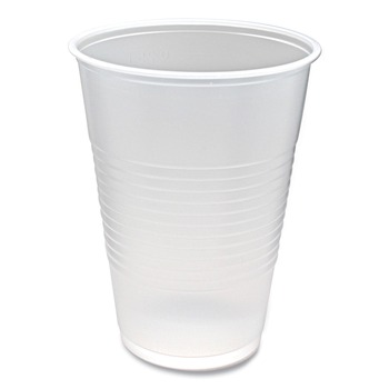 Fabri-Kal 000000000009508026 RK 10 oz Ribbed Cold Drink Cups - Clear (100/Sleeve, 25 Sleeves/Carton)
