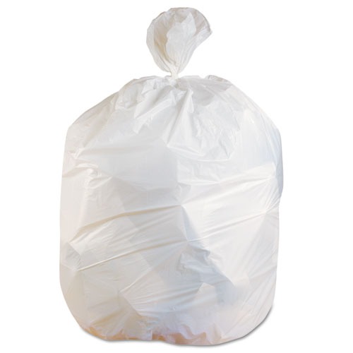 Low-Density Trash Bags | Heritage H7658EW 38 in. x 58 in. 60 gallon 0.75 millimeter Linear Low-Density Can Liners - White (100/Carton) image number 0