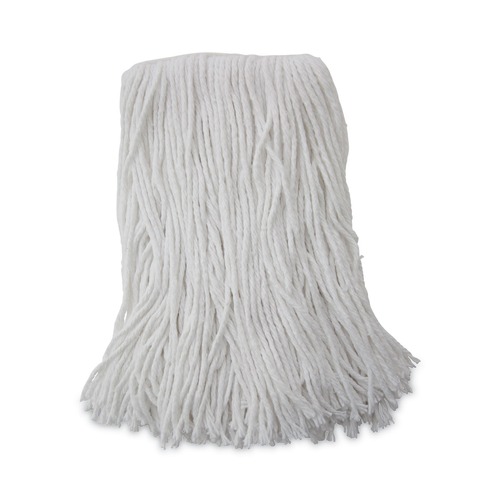 Mop Heads | Boardwalk BWK2016R #16 Cut-End Standard Head Rayon Fiber Mop Head - White (12/Carton) image number 0