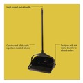 Dust Pans | Rubbermaid Commercial FG253100BLA 12.5 in. x 37 in. Lobby Pro Polypropylene with Vinyl Coat Upright Dustpan with Wheels - Black image number 4