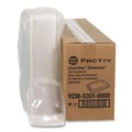 Food Containers & Lids | Pactiv Corp. YCI853010000 9 x 7.4 x 1 Showcase Deli Plastic Dome Lid for 3-Compartment 48/64 oz Containers - Clear (220/Carton) image number 0