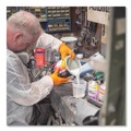 Food Service Disposable & Single Use Gloves | Ammex GWON42100 8 mil Heavy-Duty Industrial Powder-Free Nitrile Gloves - Small, Orange (1000/Carton) image number 5