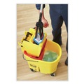 Buckets & Wringers | Rubbermaid Commercial FG758888GRN WaveBrake 2.0 35 qt. Side-Press Plastic Bucket/Wringer Combos - Green image number 2