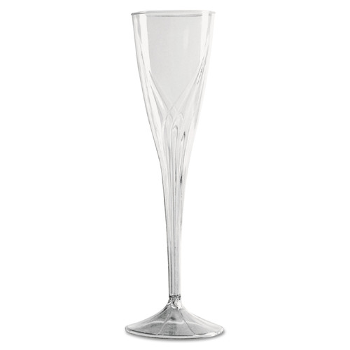 Cups | WNA WNA CWSC5 5 oz. Classicware One-Piece Plastic Champagne Flutes - Clear (10/Pack, 10 Packs/Carton) image number 0