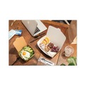 Food Containers & Lids | Pactiv Corp. NOB02W EarthChoice OneBox 9 in. x 4.85 in. x 2 in. 55 oz. Paper Box - White (100/Carton) image number 3