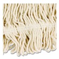 Mop Heads | Rubbermaid Commercial FGD11306WH00 1 in. Headband Super Stitch Cotton Looped End Wet Mop Head - Large, White (6/Carton) image number 3