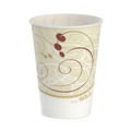 Cups | SOLO R9N-J8000 ProPlanet Seal Symphony Design Wax-Coated 9 oz. Cold Paper Cups - Beige/White (2000/Carton) image number 2