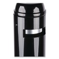 Smoking Receptacles | Rubbermaid Commercial FGR1BK 4 in. x 41 in. 0.9 gal. Round Steel Smoker's Pole - Black image number 1