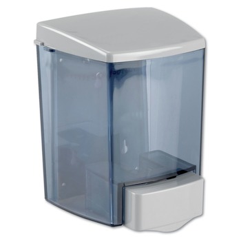 Impact 9336 4.5 in. x 4 in. x 6.25 in. 30 oz. Encore Bulk Foam Soap Dispenser - Gray/Clear