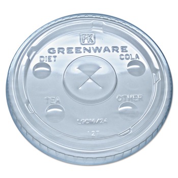 Fabri-Kal 000000000009509112 Greenware X-Slot Cold Drink Lids - Clear (1,000/Carton)